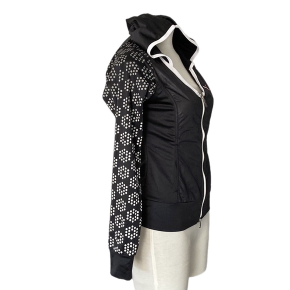 PUMA women’s fitted black white hoodie Zip up - Picture 5 of 15